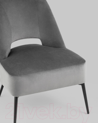 Кресло мягкое Stool Group Лаунж Бостон / vd-boston-b27 (велюр темно-серый)