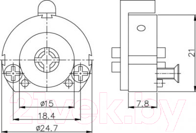 Цилиндровый механизм замка Vettore BR K 123 (под крестовой ключ, 5 ключей)