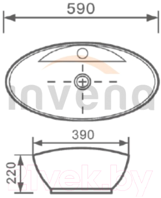 Умывальник со смесителем Invena Feme CE-10-001-C + Cersania 63030