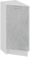Шкаф-стол кухонный ТриЯ Гранита 1Н3Т (белый/бетон снежный) - 