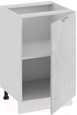 Шкаф-стол кухонный ТриЯ Гранита 1Н5 (белый/бетон снежный)