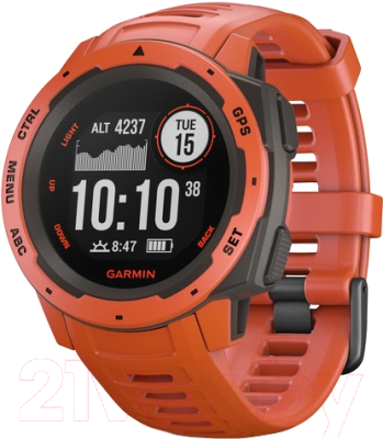 Умные часы Garmin Instinct / 010-02064-02 (красный)