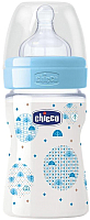 Бутылочка для кормления Chicco Well-Being Boy с силиконовой соской / 310205112  (150мл) - 