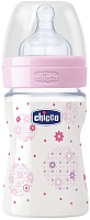 

Бутылочка для кормления Chicco, Well-Being Girl с силиконовой соской / 310205118