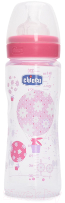 

Бутылочка для кормления Chicco, Прозрачный;розовый, Well-Being Girl с силиконовой соской / 310205122