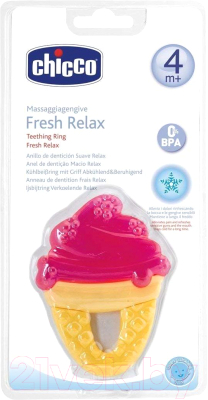 Прорезыватель для зубов Chicco Fresh Relax Мороженое / 310412049 (красный)