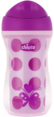 Поильник Chicco Active Cup 2 в 1/ 340624031 (266мл, розовый)