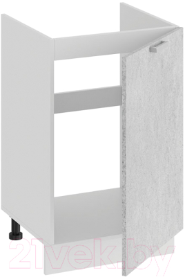 Шкаф под мойку ТриЯ Гранита 1Н5М (белый/бетон снежный)