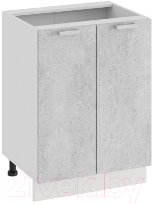 Шкаф-стол кухонный ТриЯ Гранита 1Н6 (белый/бетон снежный)