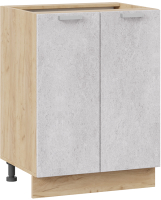 Шкаф-стол кухонный ТриЯ Гранита 1Н6 (дуб крафт золотой/бетон снежный) - 