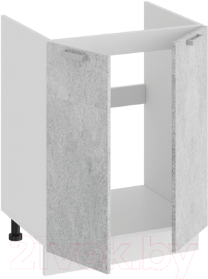 Шкаф под мойку ТриЯ Гранита 1Н6М (белый/бетон снежный)