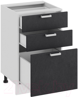 Шкаф-стол кухонный ТриЯ Гранита 1Н5Я3 (белый/бетон графит)