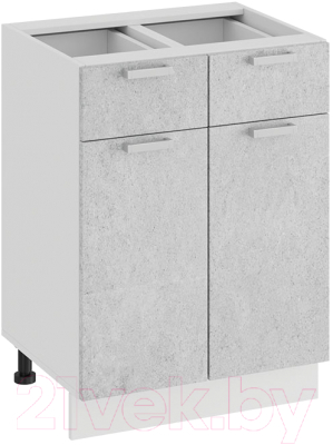 Шкаф-стол кухонный ТриЯ Гранита 1Н6Я1 (белый/бетон снежный)