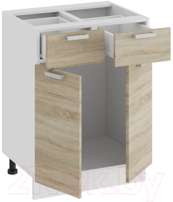 Шкаф-стол кухонный ТриЯ Гранита 1Н6Я1 (белый/дуб сонома)