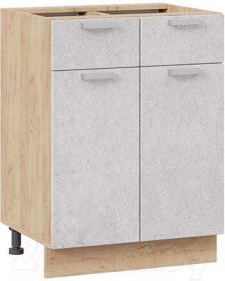 Шкаф-стол кухонный ТриЯ Гранита 1Н6Я1 (дуб крафт золотой/бетон снежный)