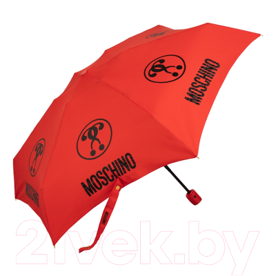 Зонт складной Moschino 8765-CompactC Double Questionmark Red