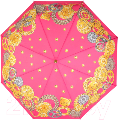 Зонт складной Moschino 8843-OCJ Jewelry Fuxia