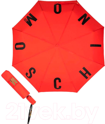 Зонт складной Moschino 8911-OCC M Logo Red