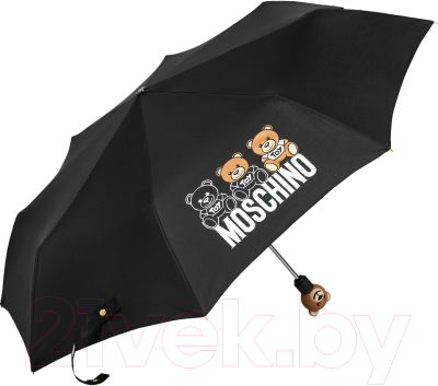 Зонт складной Moschino 8061-OCA Scribble Bears Black