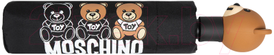 Зонт складной Moschino 8061-OCA Scribble Bears Black