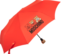 Зонт складной Moschino 8061-OCC Scribble Bear Red - 