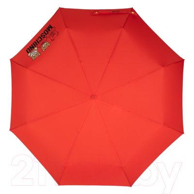 Зонт складной Moschino 8061-OCC Scribble Bear Red