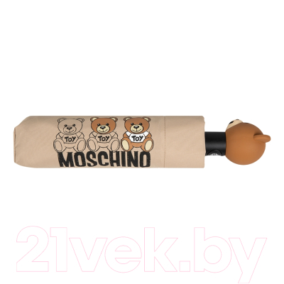 Зонт складной Moschino 8061-OCD Scribble Bear Dark Beige