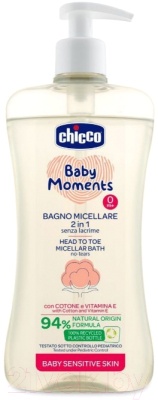 Изображение товара Пена для ванны детская Chicco Baby Moments / 00010241000000 (500мл)