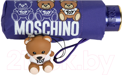 Зонт складной Moschino 8061-SuperminiQ Bear Scribbles Violet