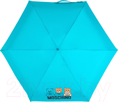Зонт складной Moschino 8061-SuperminiT Bear Scribble Peacock