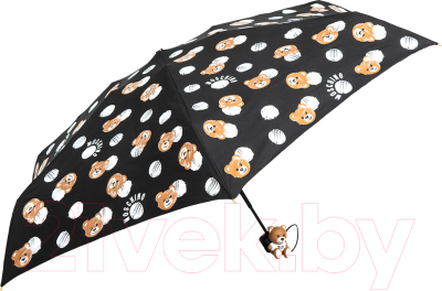 Зонт складной Moschino 8202-SuperminiA Pois And Bears Black