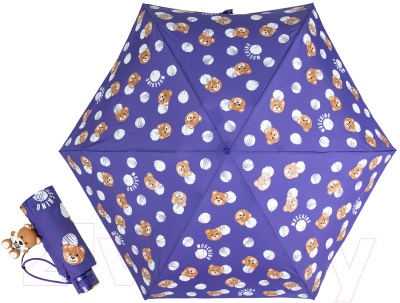 Зонт складной Moschino 8202-SuperminiQ Pois And Bears Violet