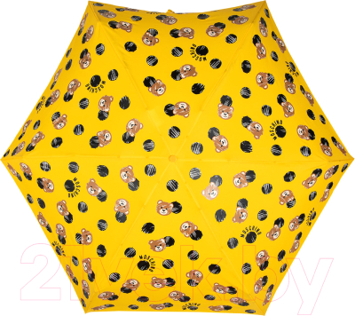 Зонт складной Moschino 8202-SuperminiU Pois And Bears Yellow