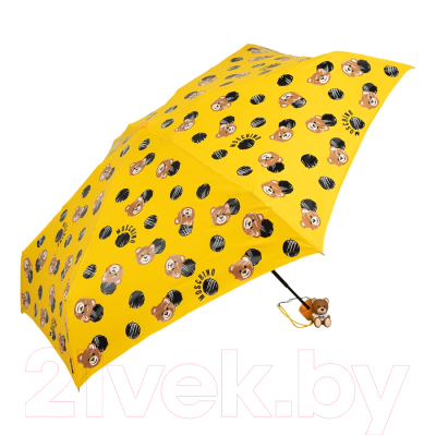 Зонт складной Moschino 8202-SuperminiU Pois And Bears Yellow