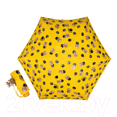 Зонт складной Moschino 8202-SuperminiU Pois And Bears Yellow