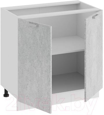 Шкаф-стол кухонный ТриЯ Гранита 1Н8 (белый/бетон снежный)