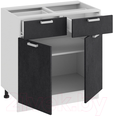 Шкаф-стол кухонный ТриЯ Гранита 1Н8Я1 (белый/бетон графит)