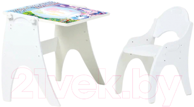 Комплект мебели с детским столом Tech Kids Части Света / 14-484 (белый)
