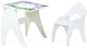 Комплект мебели с детским столом Tech Kids Части Света / 14-484 (белый) - 