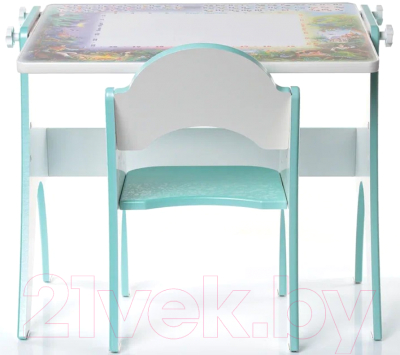 Комплект мебели с детским столом Tech Kids День-Ночь / 14-432 (бирюзовый)