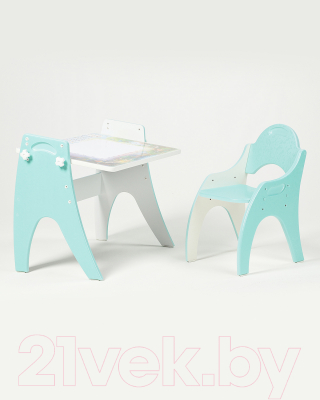 Комплект мебели с детским столом Tech Kids День-Ночь / 14-432 (бирюзовый)