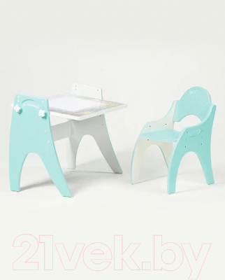 Комплект мебели с детским столом Tech Kids Части Света / 14-433 (бирюзовый)