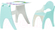 Комплект мебели с детским столом Tech Kids Части Света / 14-433 (бирюзовый) - 
