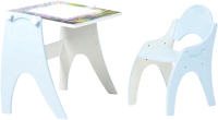 Комплект мебели с детским столом Tech Kids День-Ночь / 14-367 (голубой) - 