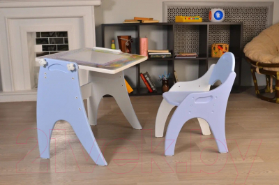 Комплект мебели с детским столом Tech Kids День-Ночь / 14-367 (голубой)