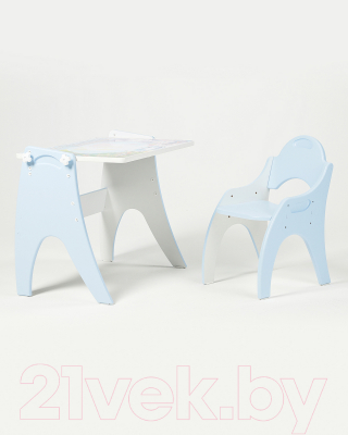 Комплект мебели с детским столом Tech Kids Части Света / 14-368 (голубой)