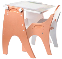 Комплект мебели с детским столом Tech Kids День-Ночь / 14-436 (жемчужный персик) - 