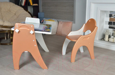 Комплект мебели с детским столом Tech Kids День-Ночь / 14-436 (жемчужный персик)