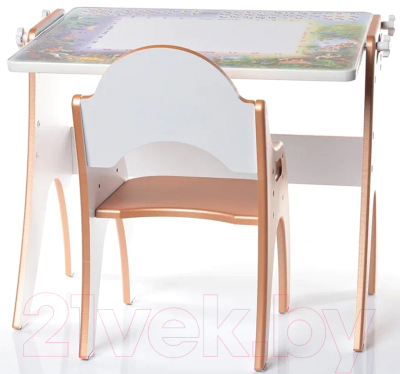 Комплект мебели с детским столом Tech Kids День-Ночь / 14-436 (жемчужный персик)