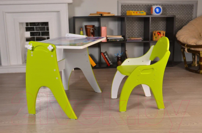 Комплект мебели с детским столом Tech Kids День-Ночь / 14-448 (лайм)